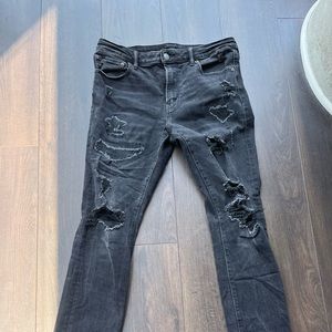 American Eagle black ripped skinny jeans